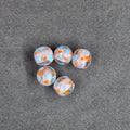 Azure Glass Fishing Beads on Black Background