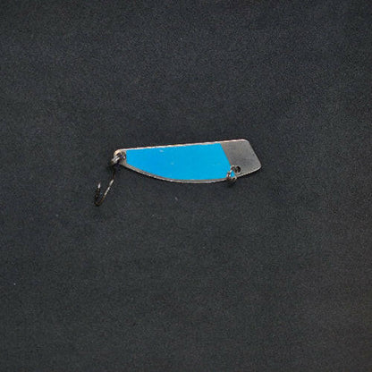 Spitfire Hawker Trolling Spoon 2" on black background backside of spoon moonjelly backing