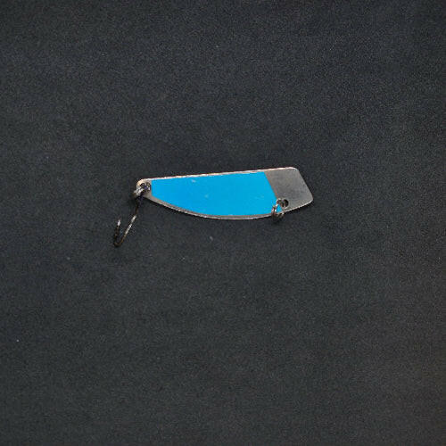 Spitfire Hawker Trolling Spoon 2" on black background backside of spoon moonjelly backing