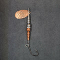 Spitfire Fishing Supermarine MK2 Wedding Ring Spinners on black background Copper Nickel Copper Blade