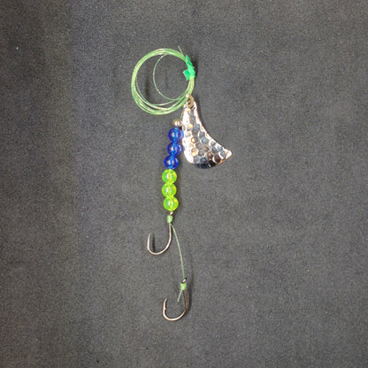 Spitfire Fishing Tomahawk Rigs #3 Double Circle Hooks chartreruse/blue
