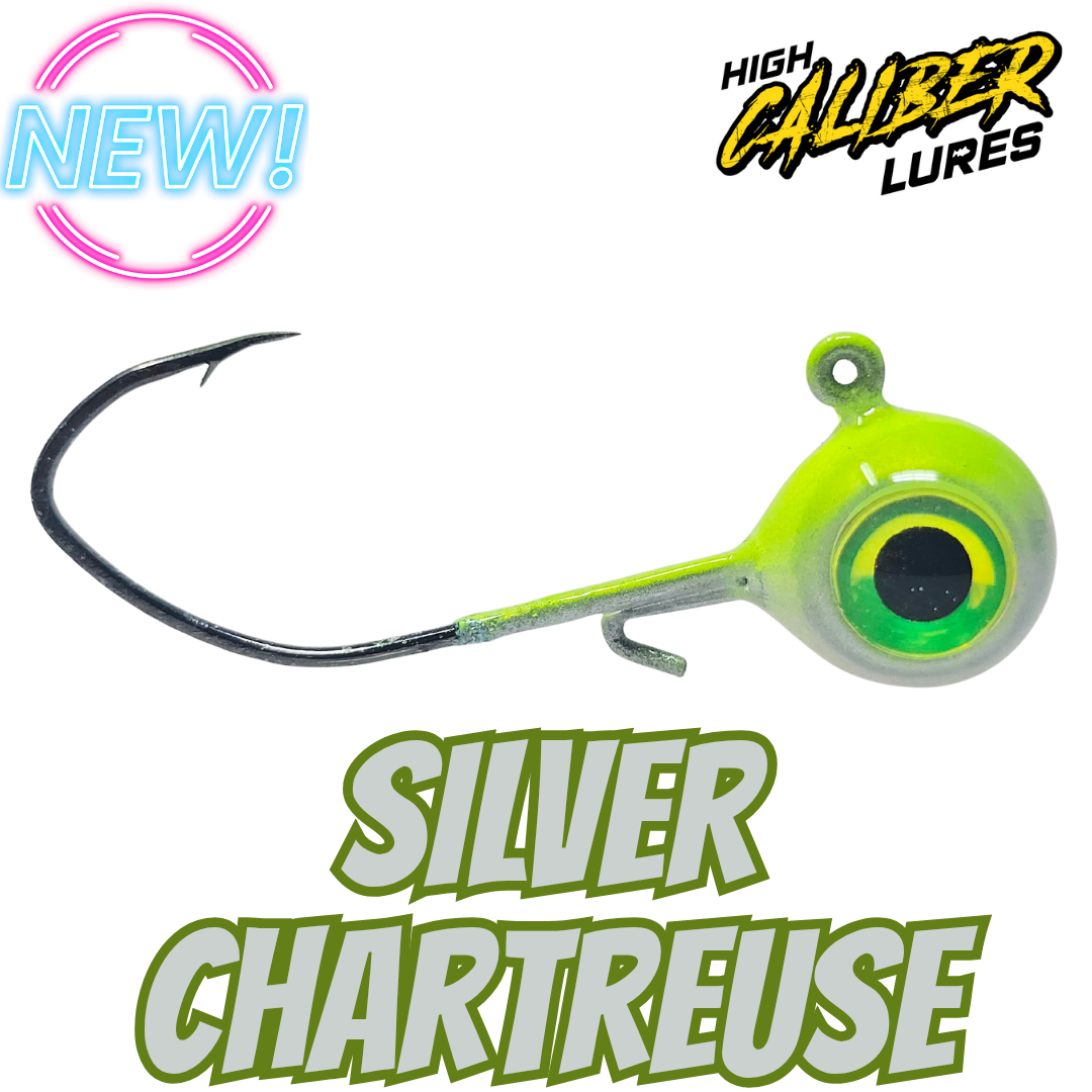 Silver Chartreuse - Best Walleye Jig - 2 Pack *NEW*