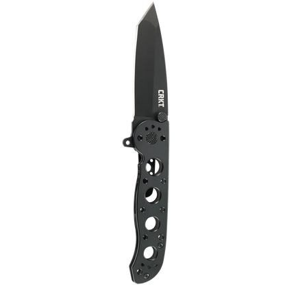 Black folding knife with 'CRKT' branding on a white background