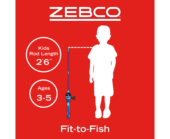 Zebco Splash Floating Kids Spincast Combo 2.5ft