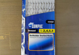 COMPAC Baitholder Snelled Hooks Assortment Bronzed 36pcs.