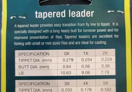 Streamside Tapered Leader 3x 6.8lb .20mm Tip Dia. 9ft.