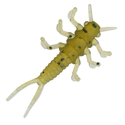 Euro-Tackle Stone Fly (plecopteran larvae) Pheromone Scented Soft Plastic Baits Green Pumpkin