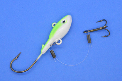 Big Sky Lake Trout Jigs w/Stinger Hook 1oz 1/packLime