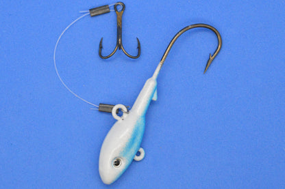 Big Sky Lake Trout Jigs w/Stinger Hook 1oz 1/pack Blue